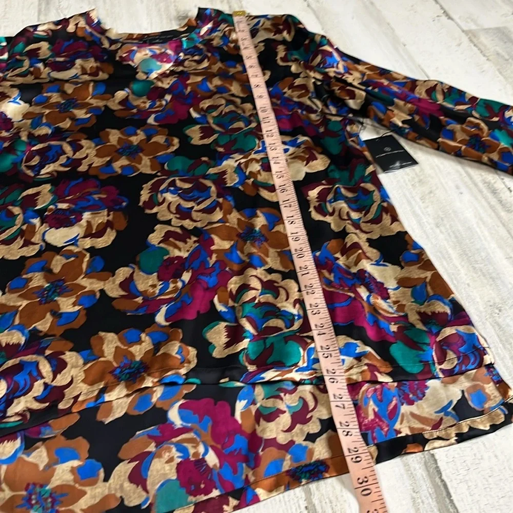 WORTH New York Floral Silk Blouse Size 10 - Picture 10 of 10